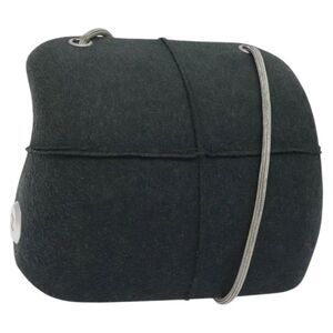 Chanel Millennium Felt Gray Synthetic Shoulder Bag Bag